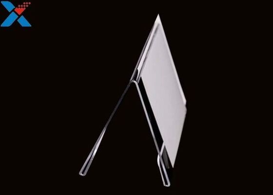 3mm V Shape Acrylic Display Sheet Clear Perspex Tabletop Sign Holders