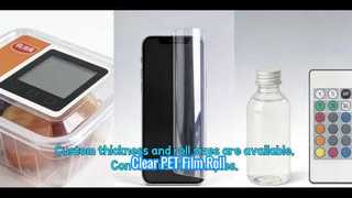 Rotolo di pellicola in PET trasparente con pennarello Corona colorato | BOPET di alta qualità per la stampa